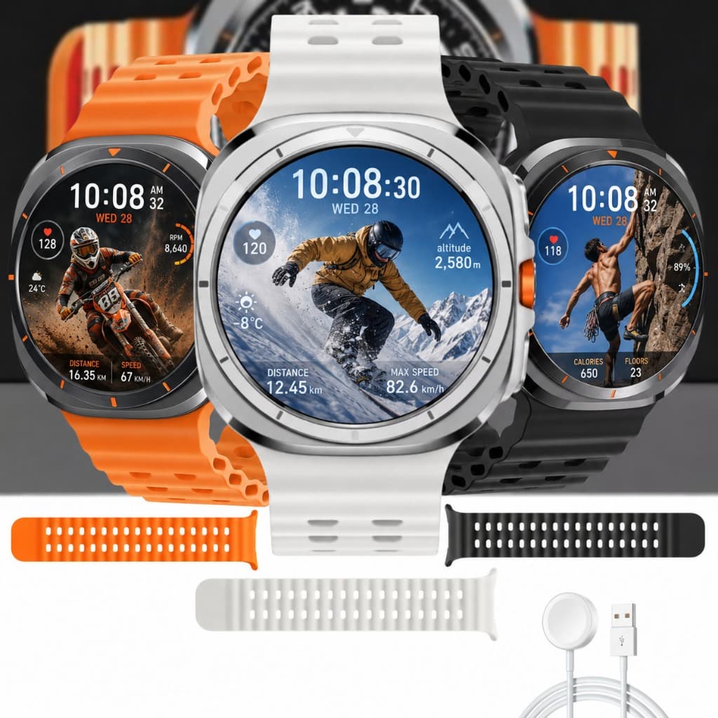 Smartwatch MA27 Relogio Inteligente Galaxy Watch Ultra GPS NFC Whatsapp Chat GPT Microwear Original