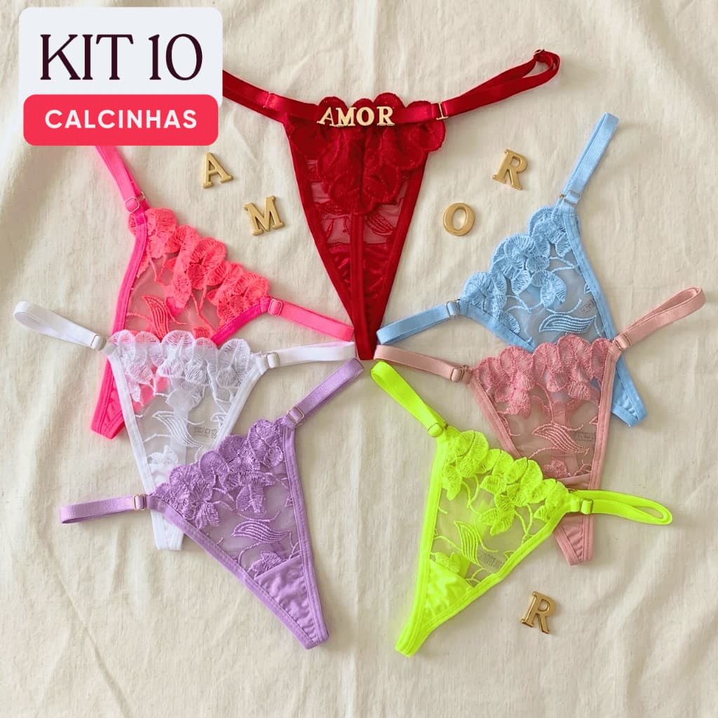 10 Calcinhas Para Personalização Bordadas Tule Calcinha Letras Frases Picante Calcinhas Fio Dental