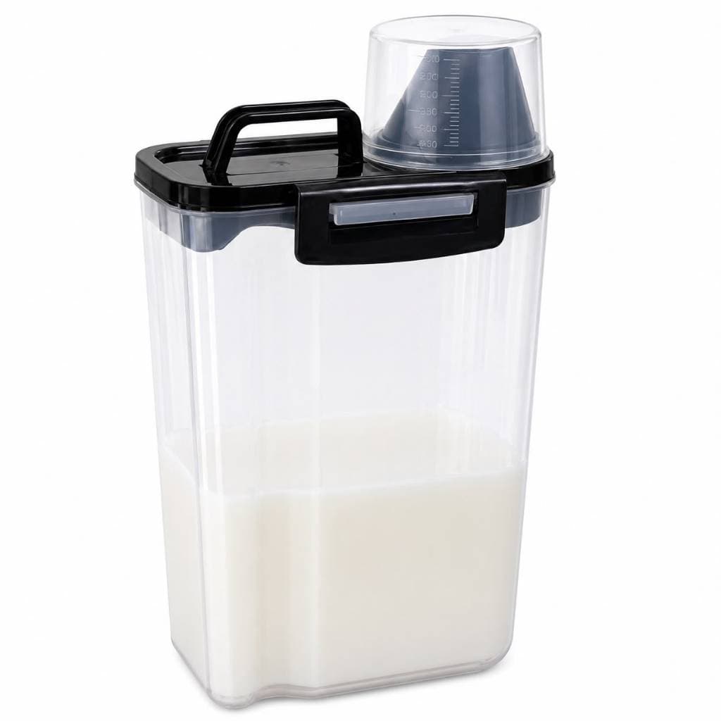 Pote Hermético 2.5L Com Copo Medidor Bico Dosador Cozinha Mantimentos Lavanderia Multiuso Organizado