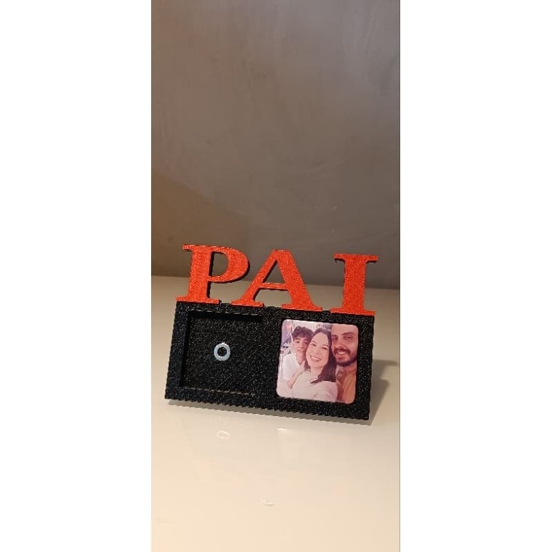 Porta Retrato Magnético Mural de Fotos Imã Decoração Criativa Pai - Suporta 2 Fotos Imãs