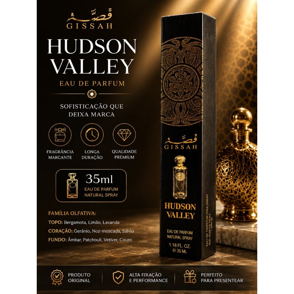 Perfume Gissah Hudson Valley 35ml Eau de Parfum Alta Fixação Masculino