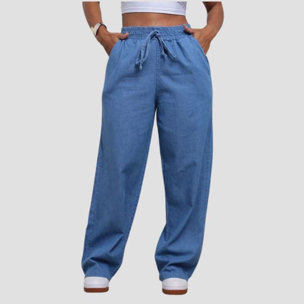 Calça Pantalona Jeans Feminina