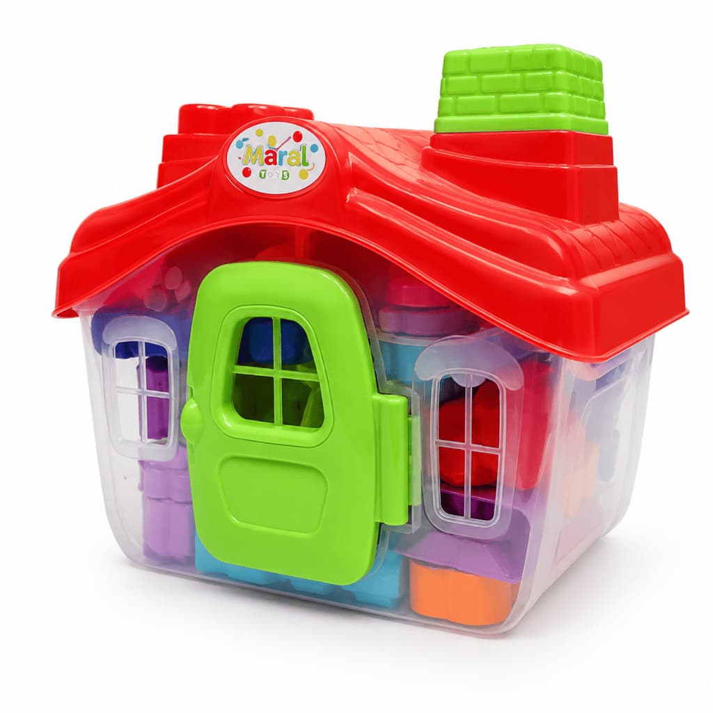 Casa dos Blocos Maral 34 Peças de Montar Brinquedo Educativo para Bebês