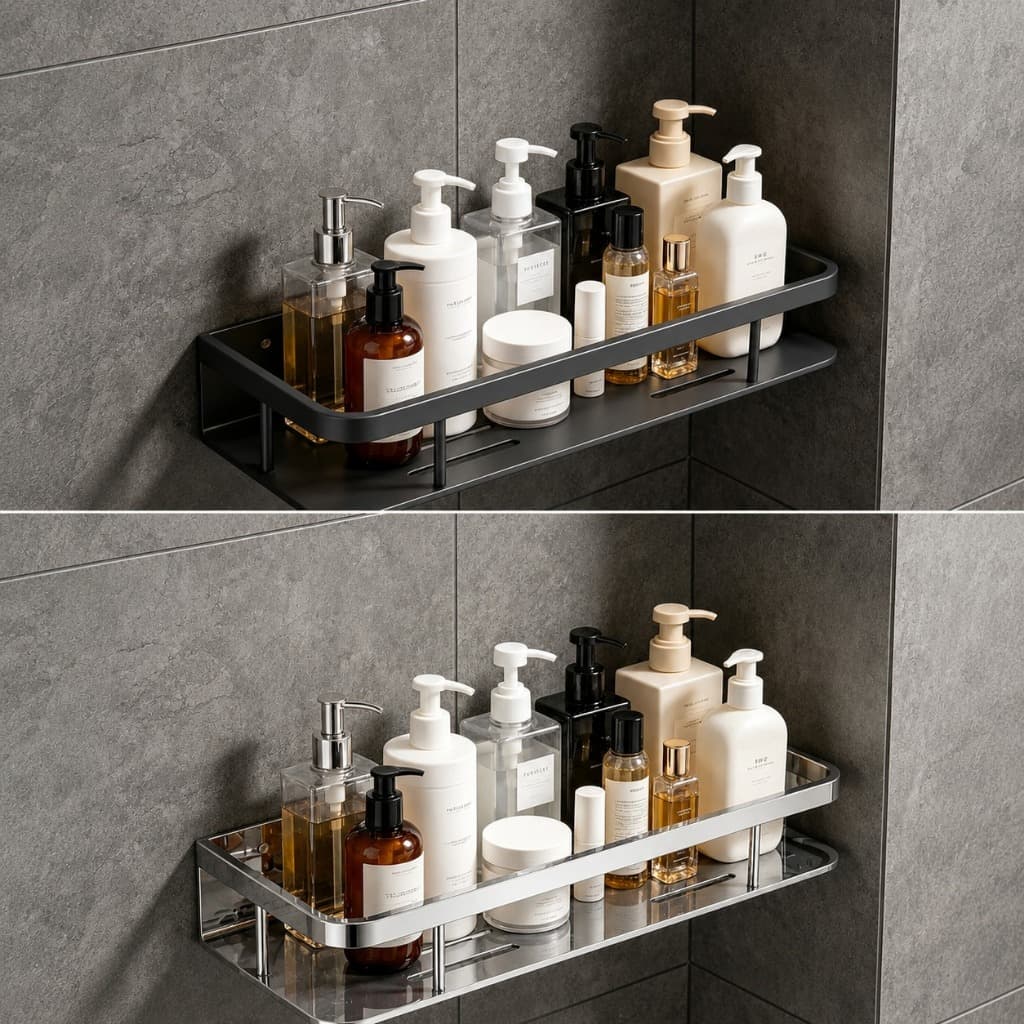 Prateleira de Banheiro 39 cm Aço Inox Porta Shampoo Box