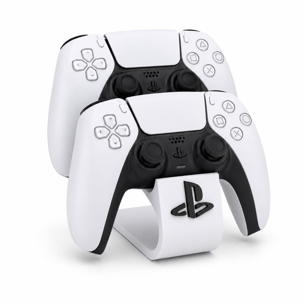 Suporte Duplo para Controle Gamer PS5 PS4 Xbox One Series S/X Organizador de Mesa 3D