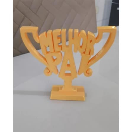 🏆 Troféu Melhor Pai 3D | Presente Criativo para Dia dos Pais | Decoração em Impressão 3D