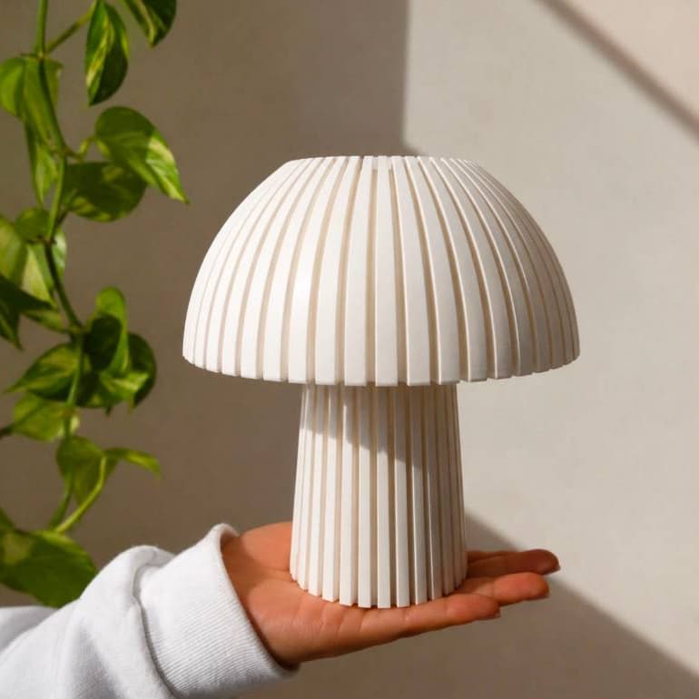 Abajur Cogumelo Design Moderno Luminaria De Mesa Sala Escritorio Led Usb