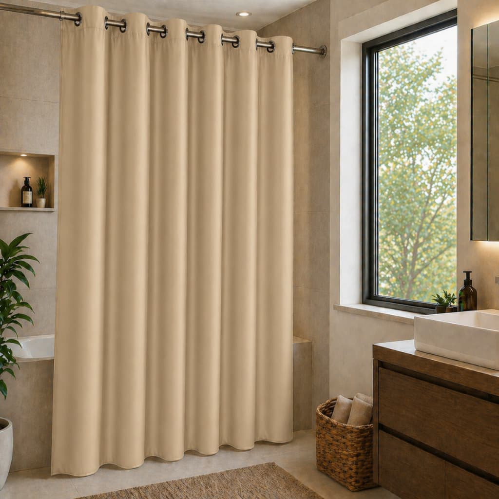 Cortina PVC 1,10x1,40 Impermeável Multiuso para Box Banheiro Janela e Porta Resistente Antimofo Fácil Limpeza