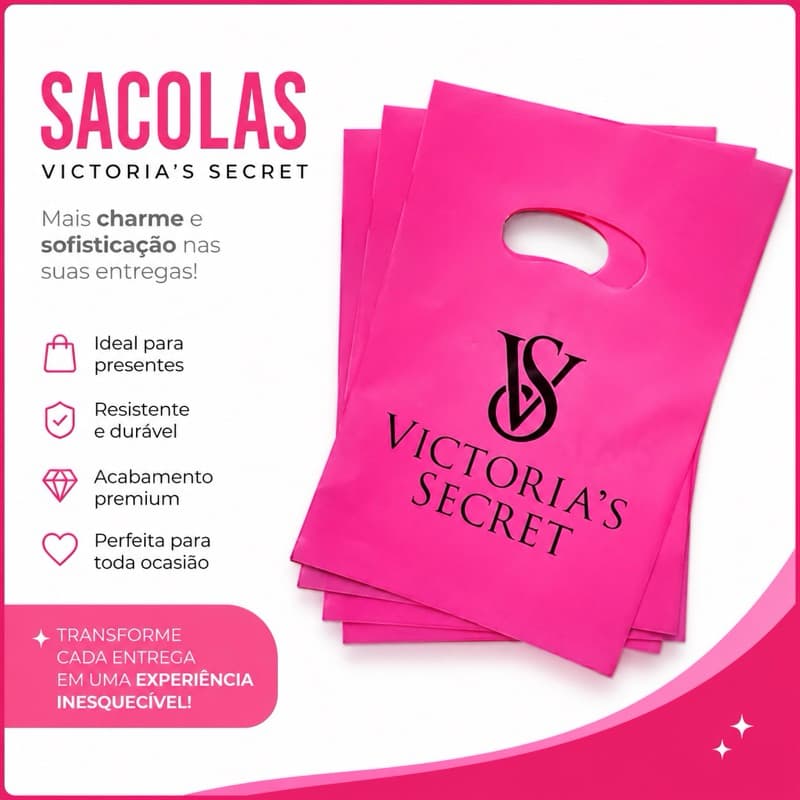 10 sacolas plastico multimarcas