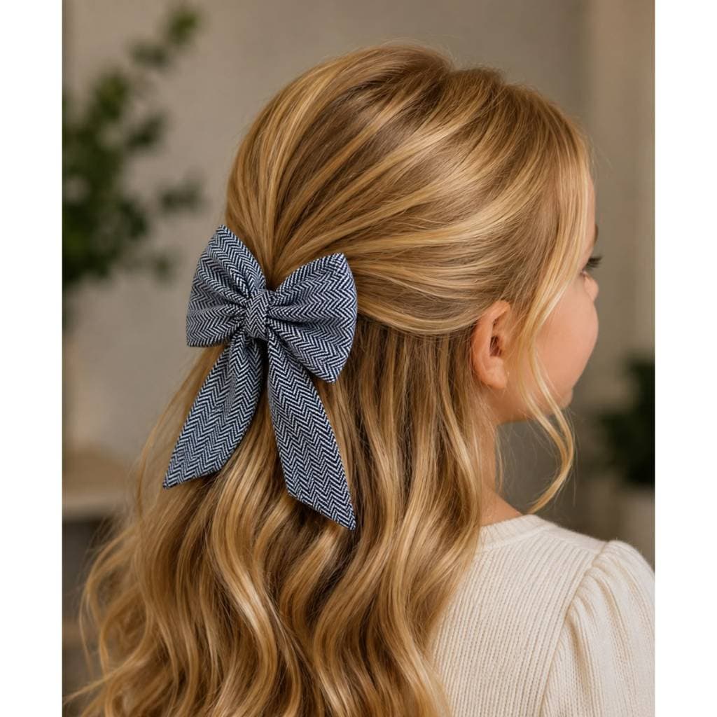 Laço de Cabelo Feminino Boutique Elegante em Tecido Presilha Bico de Pato Diversas Cores