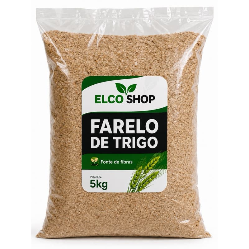 Farelo de Trigo Natural Para Bovinos Suínos Aves e Cavalos