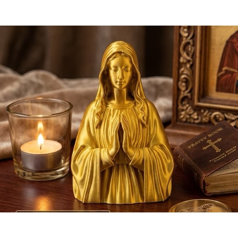 Nossa Senhora Dourada Religiosa Católica, Decoração de Altar, Presente de Fé, Proteção e Devoção