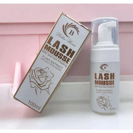 Espuma de Limpeza para Cílios Bella Rosa 100ml Shampoo Higienizador Pump