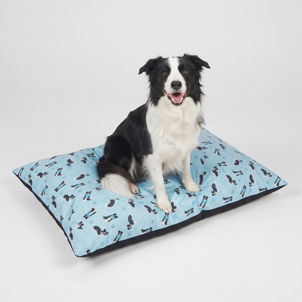 Colchonete  pet para cachorros médio a grande Estampado caminha pet Azul Refil Removível Cama Pet Tecido Impermeável
