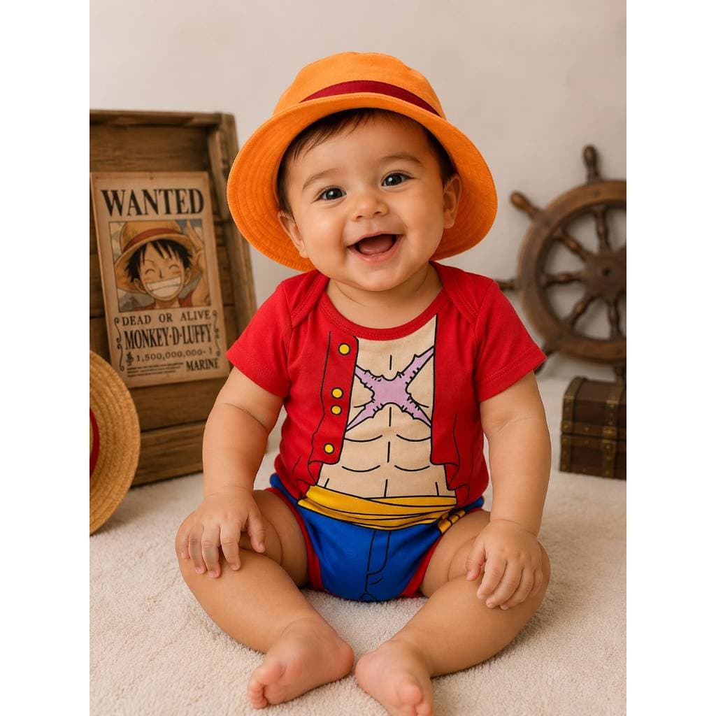 Body Bebe Fantasia Mesverário One Piece Monkey Luffy Anime
