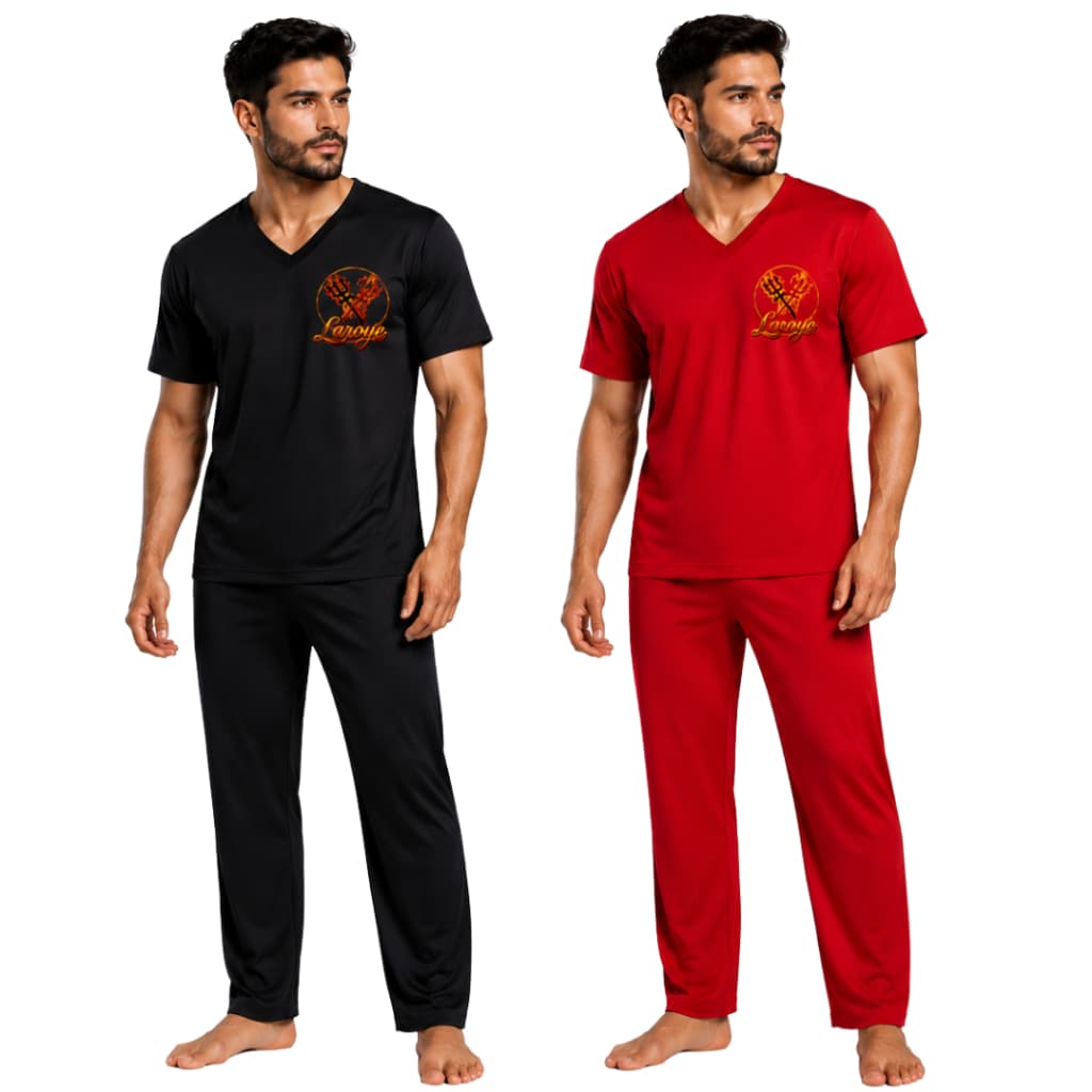 Conjunto Masculino Umbanda e Candomblé Laroye Estampado 2 peças do P ao EGG
