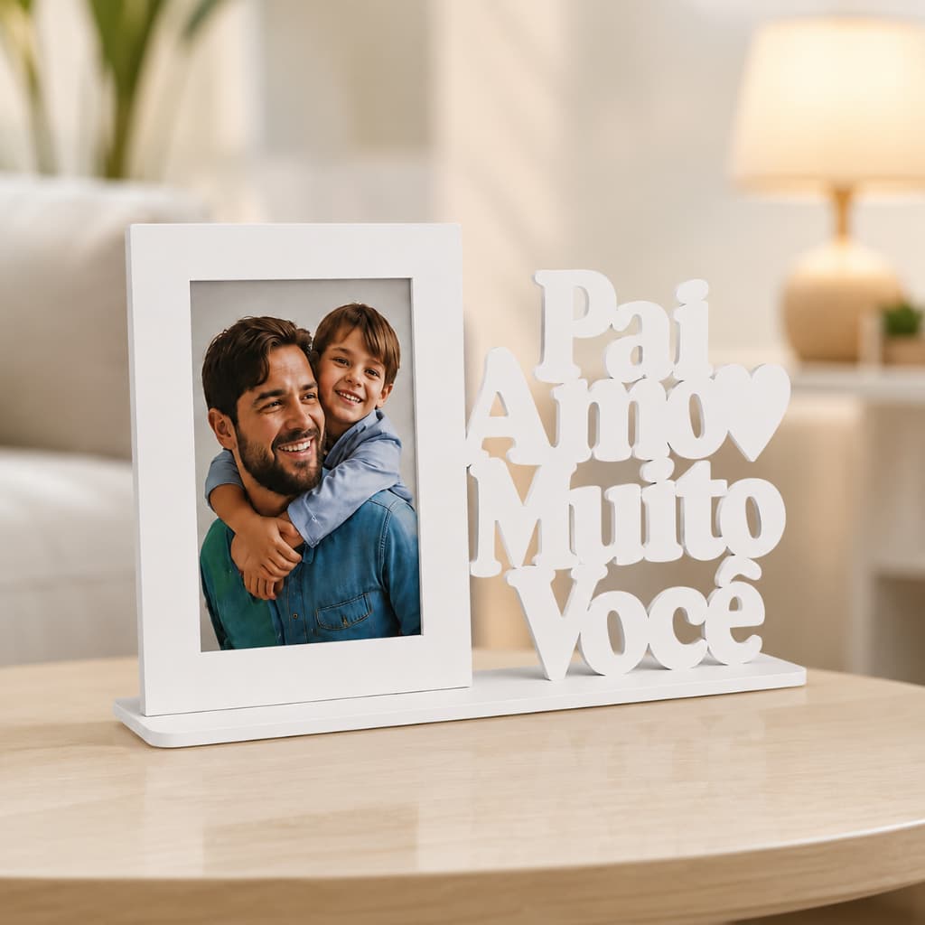 Kit Porta Retrato Em MDF Foto 10x15 Lembrancinha Dia dos Pais