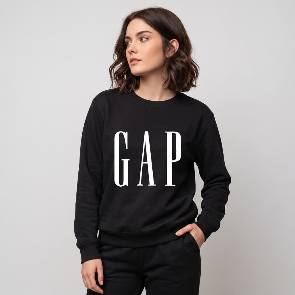 Moletom Feminino G A P Gola Careca Flanelado Quente Premium Gola Redonda Masculino Fashion e Classico