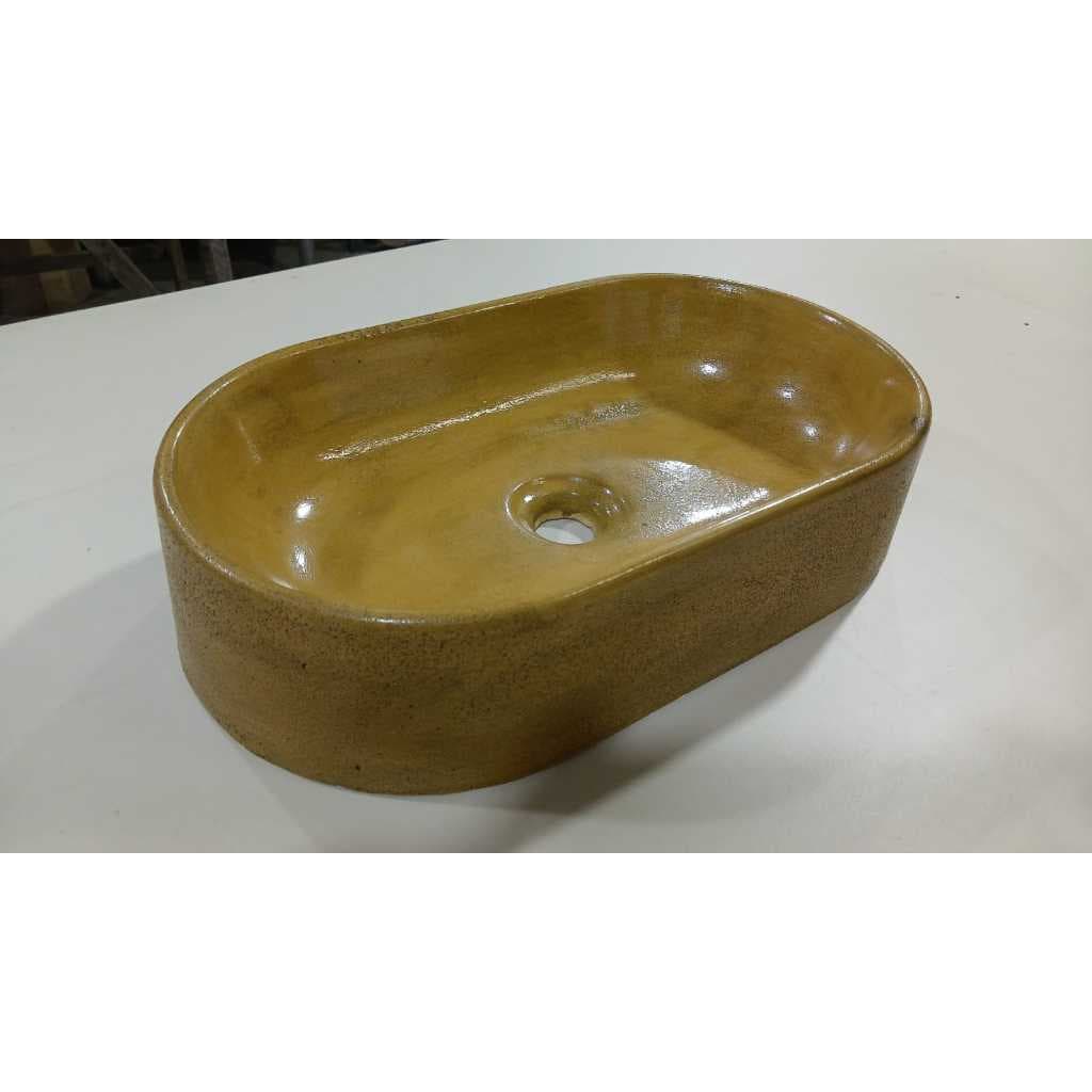 Cuba de concreto   artesanal para banheiro lavabo áreas externas sustentável