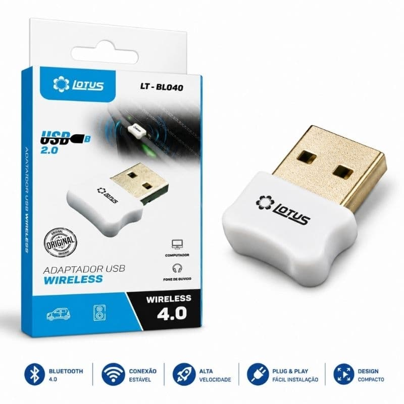 Adaptador E Receptor USB Bluetooth 2.0 Plug usb Transmissor De Áudio Para Notebook