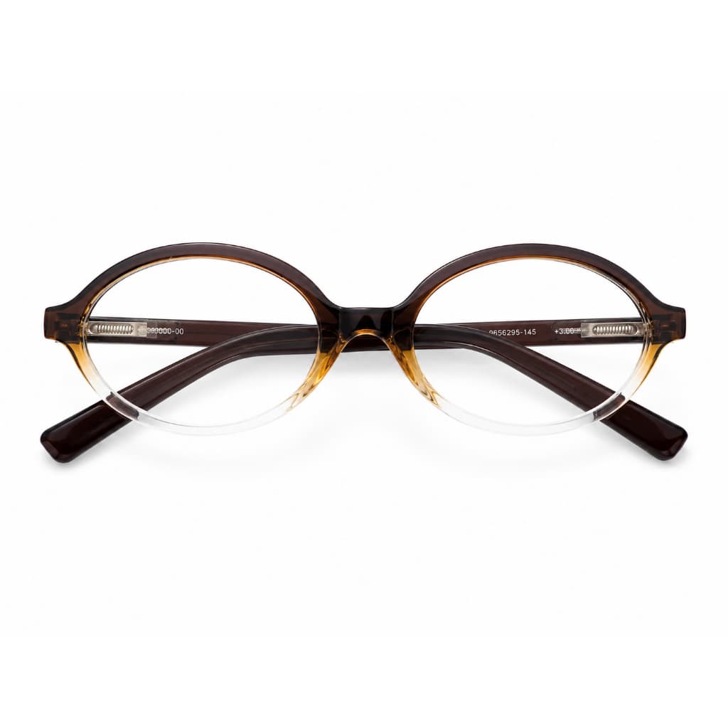 Óculos de Grau Vintage Leopardo Miu Feminino Armação Aro Oval Luxo Moda Uso Diario