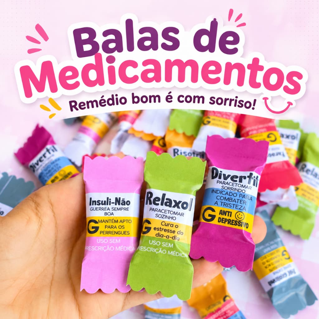 Balas Personalizadas Medicamentos Divertidos 💊🍬