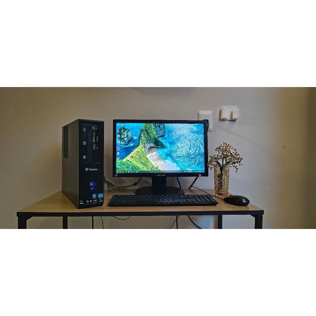 Pc Completo i3 8GB RAM Monitor de 20 Placa de Video 1GB Wi-Fi 5G Com HD de 500GB Win 10