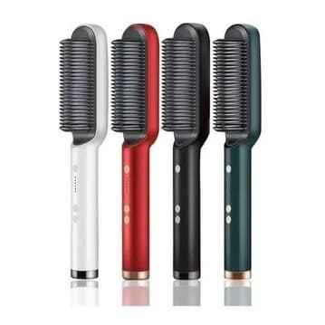 Escova Alisadora Bivolt 5 em 1 - Alisa, Hidrata, Modela, Alinha e Anti-Frizz