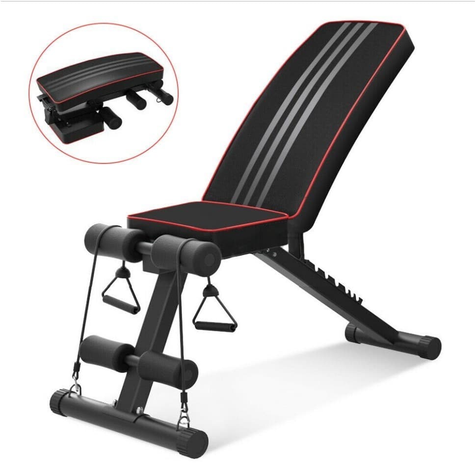 Banco de Musculação Multifuncional Ajustável, Kit Academia em Casa para Supino, Agachamento e Abdominal