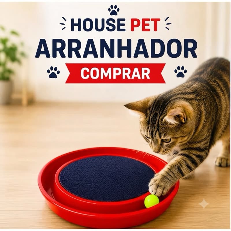 Brinquedo Arranhador Redondo Com Bolinha Interativo Relax Antiestresse Para Gatos Adulto