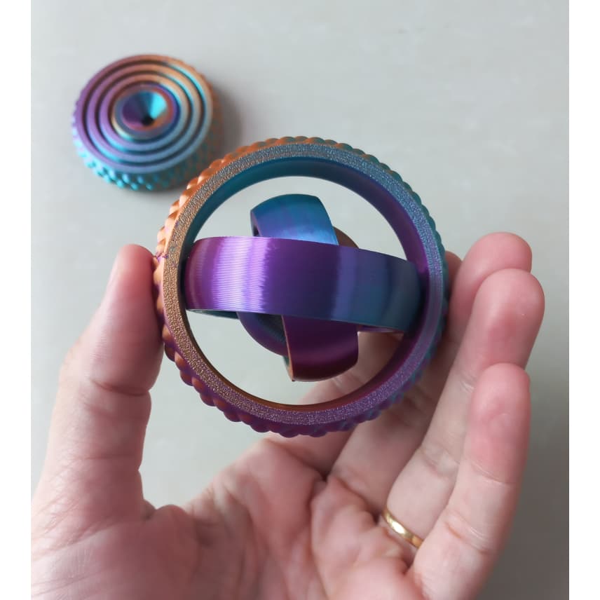 Giroscópio 3d Fidget Toy Antiestresse Tricolor Spinner