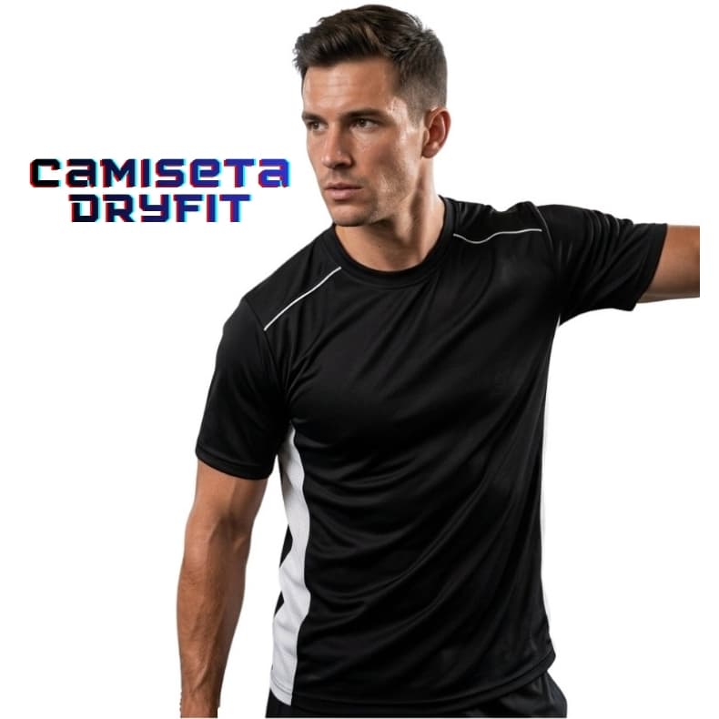 Camiseta Camisa Masculina DryFit Slim Fitness Treino Academia Esportiva Corrida Ciclismo