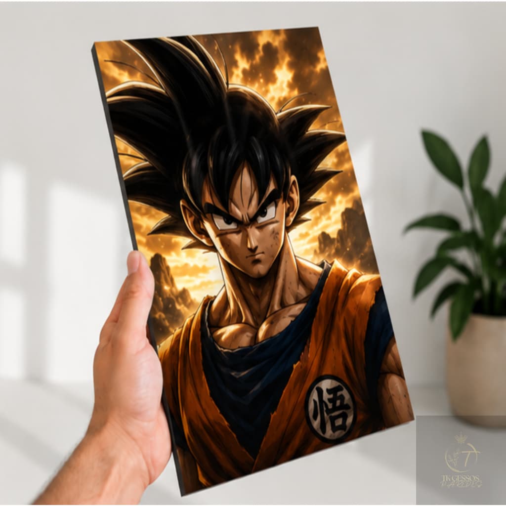 Quadro placa decorativa Goku 20x30 Alta Qualidade 4k