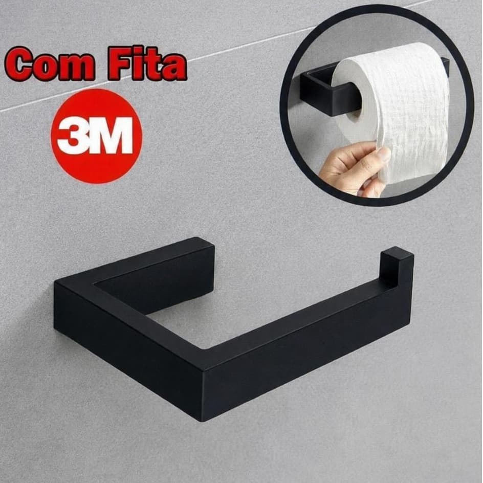 Suporte de Papel Higienico Acessórios para Banheiro Cola 3M