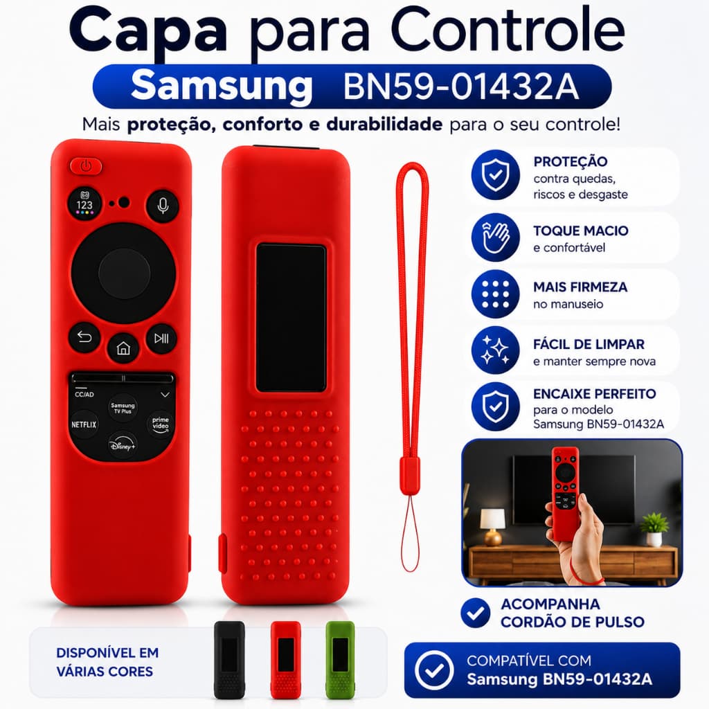 Capa De Controle Remoto Silicone Para TV Samsung Solar BN59-01432A Solarcell
