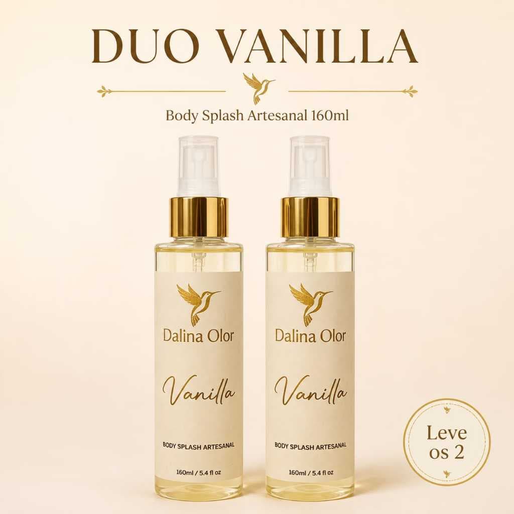 Kit 2 Body Splash Vanilla Duo Baunilha Doce Marcante Cheirinho De Princesa Cheiro Mulher Rica Poderosa