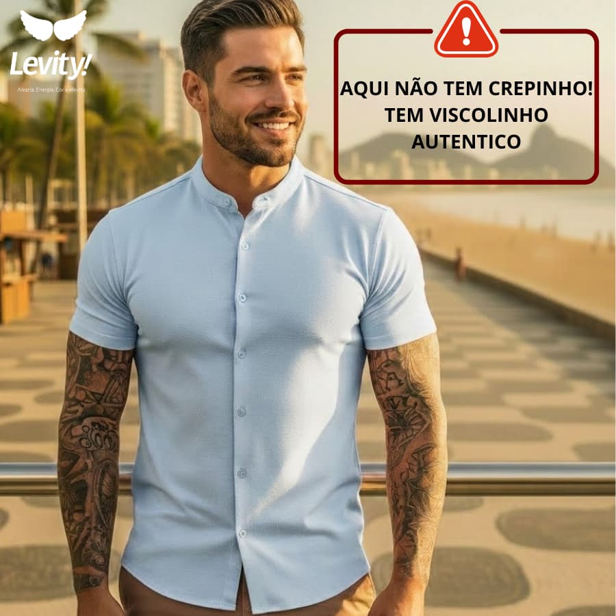 CAMISA CAMISETA DIA DOS PAIS SOCIAL GOLA PADRE VISCOLINHO SLIM