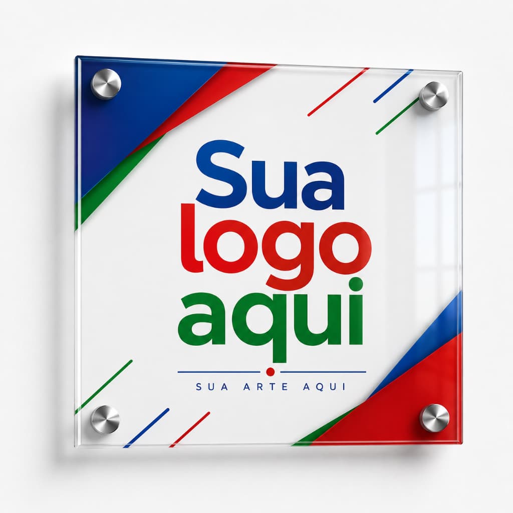 Placa Logo Logotipo Arte Impressa Personalização Acrílico Parede Impressão UV