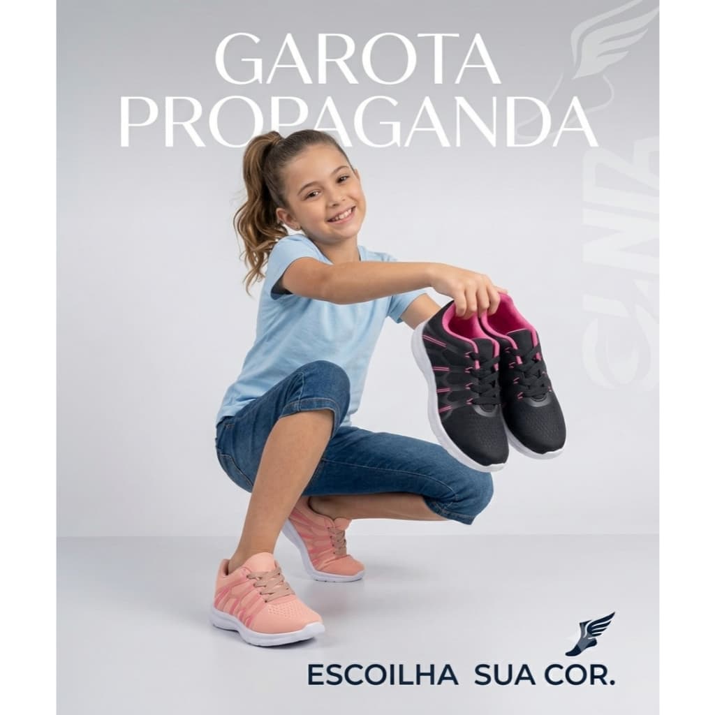 Tenis esportivo infantil feminino passeio dia a dia escolar