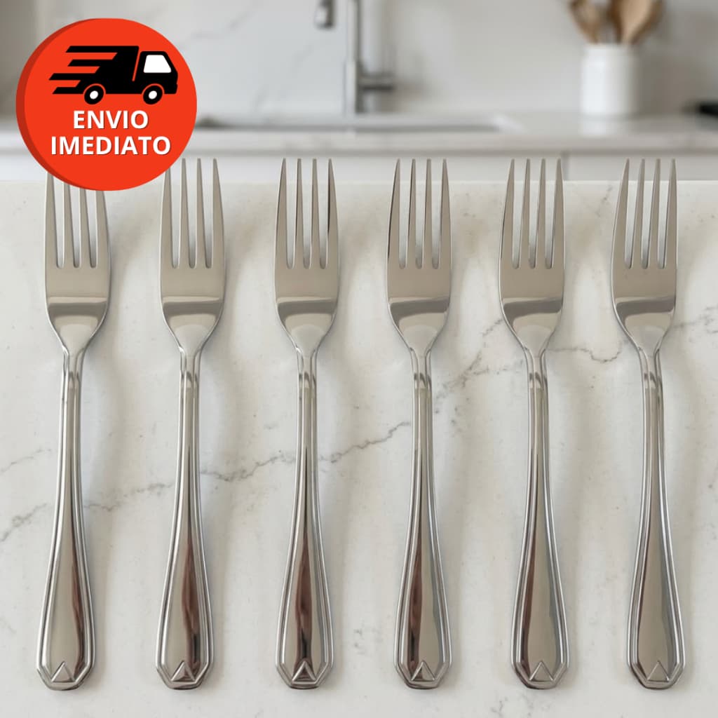 Kit Garfo Refeição Mesa Aço Inox Premium Jantar Talher Cozinha Restaurante Bar Buffet Churrascaria