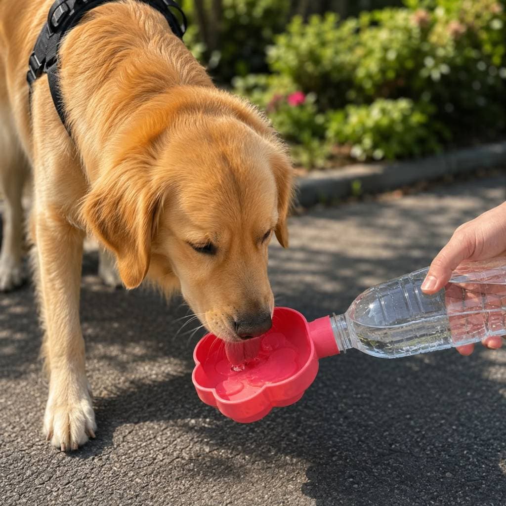 Bebedouro Portátil para Pets com Encaixe para Garrafa PET | Ideal Para Passeios, Trilhas e Áreas Externas