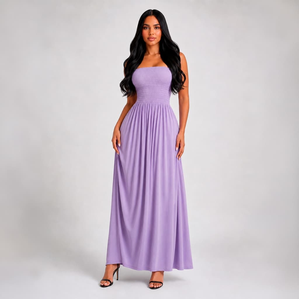 Vestido Longo Tomara Que Caia Florido Lastex Boho Estampado