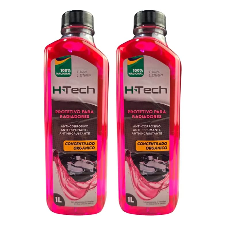 Kit 2 Aditivo Para Radiador Concentrado Orgânico Hitech 1l
