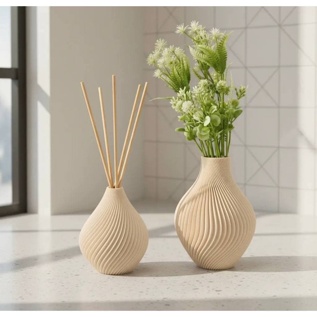 Kit Vaso Jarro Decorativo Siena Com Difusor Ambientes