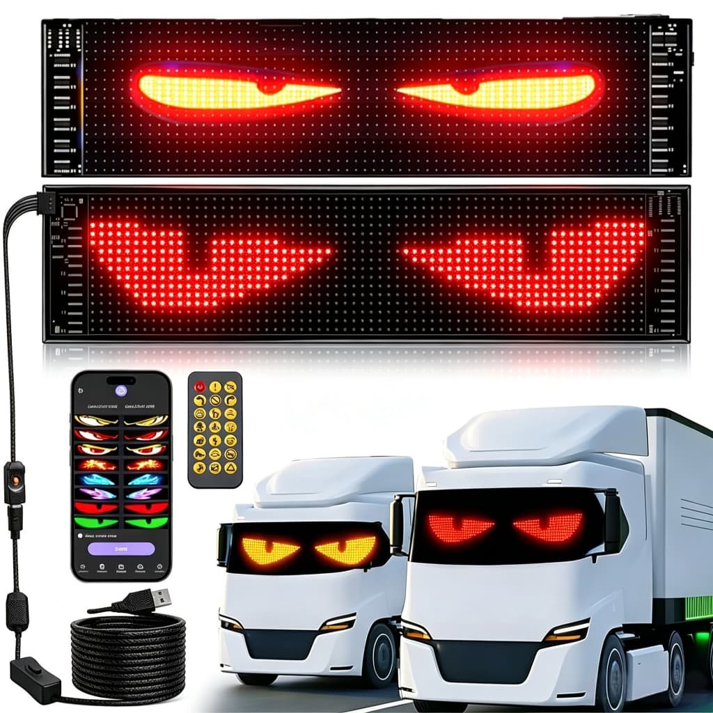 12x60cm Painel de Pixel de Matrix LED Usb Flexível RGB Endereçável Devil Eyes Sinalização Informativo