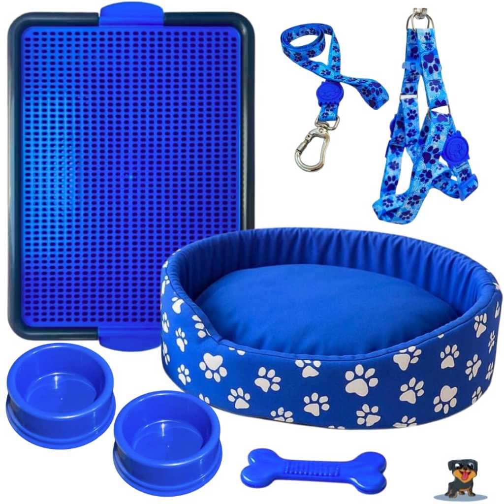 Kit Pet Guia Peitoral Caminha Para Cachorro Sanitário Higiênico Pequeno