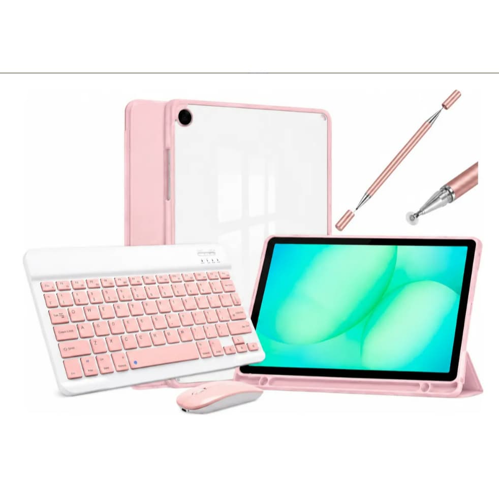 Capa Smart+teclado+mouse+caneta Touch P/ Tablet Samsung A11+