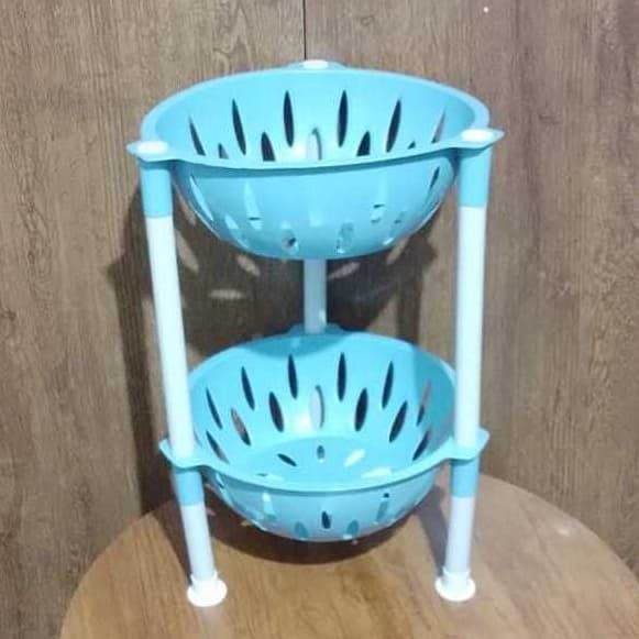 FRUTEIRA PARA MESA AZUL COM BRANCO COM 2, 3 E 4 CESTOS