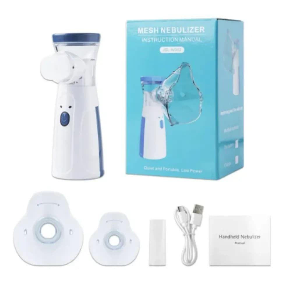 Nebulizador Portátil Mesh Ultrassônico Recarregável e Silencioso – Inalação Prática para Toda a Família