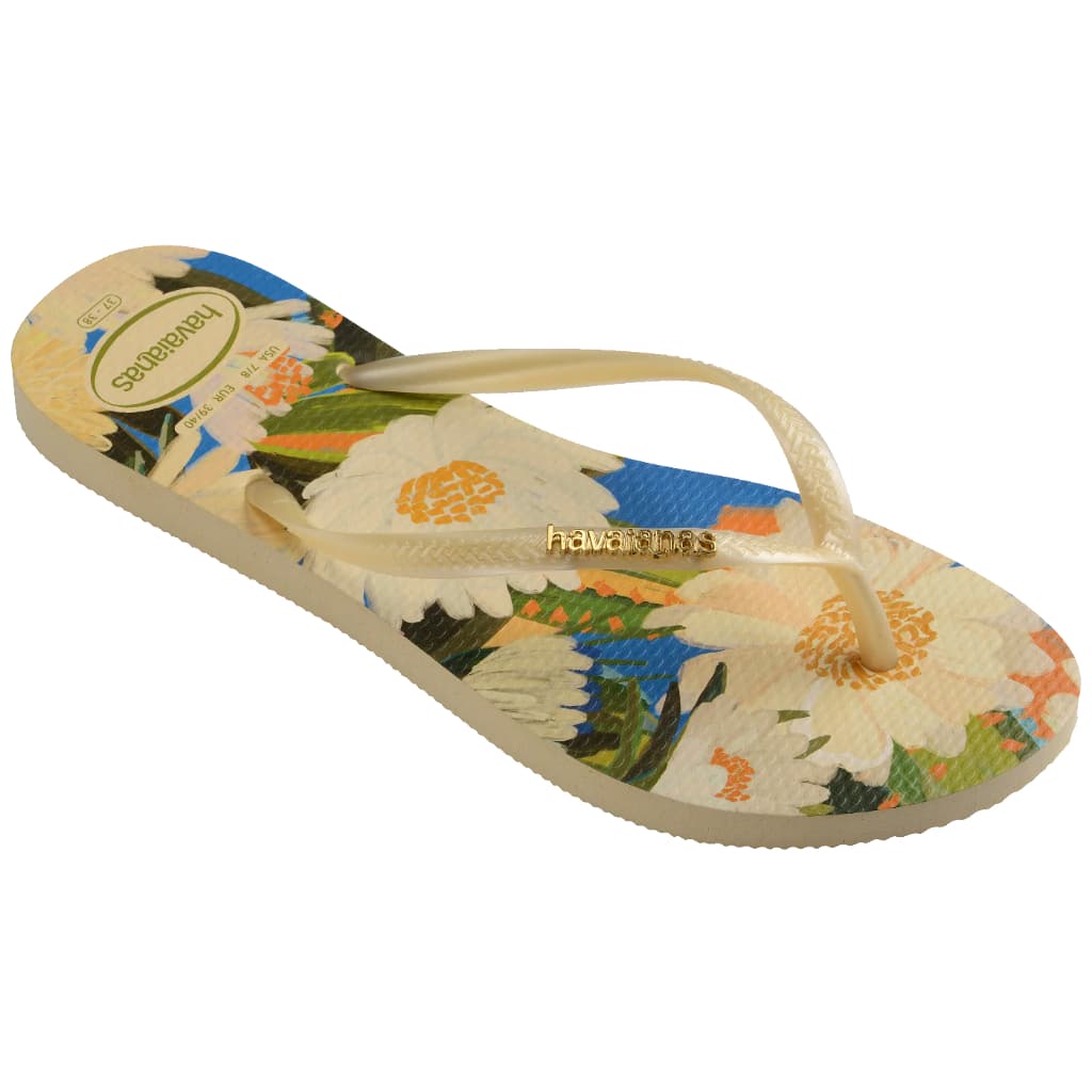 Havaianas Slim Tropical Chinelo Havaianas 100% Feminina Havaianas Original Chinelo Feminino Chinelo Estampado